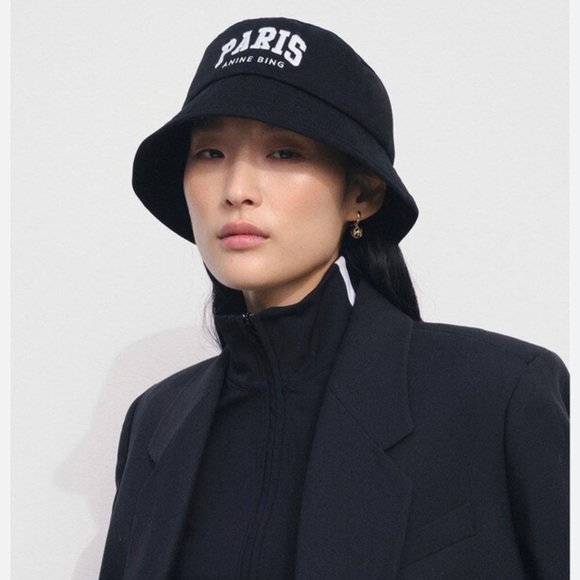 Anine Bing Paris Embroidered-Logo Bucket Hat - Picture 8 of 8